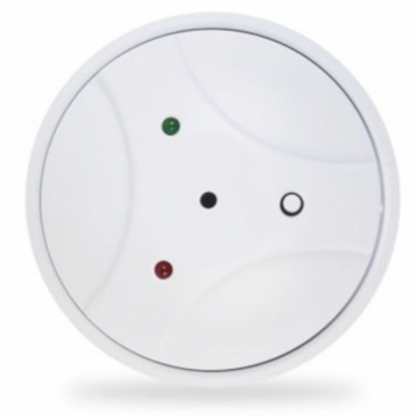 The Encrypted Glass Break Detector is a fully-supervised, tamper-protected, ceiling- or wall-mounted unit.